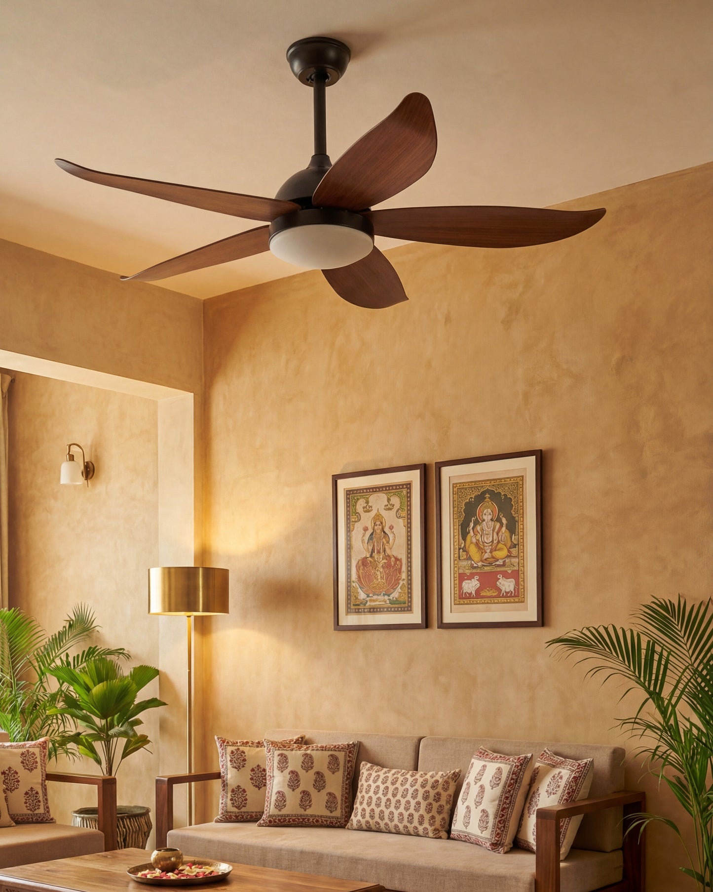 Skyline Ceiling Fan + Chandelier Light (with Remote Control)