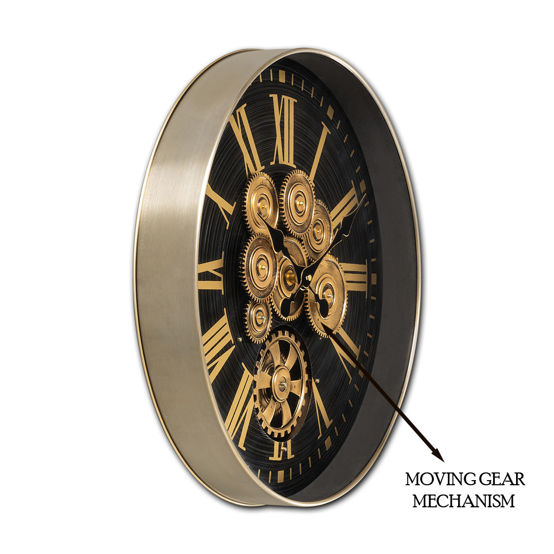 Time Lock Luxury Designer Watches Wall Clock Online With Moving Gear Mechanism Buy Wall Clock Online (Steel Body)