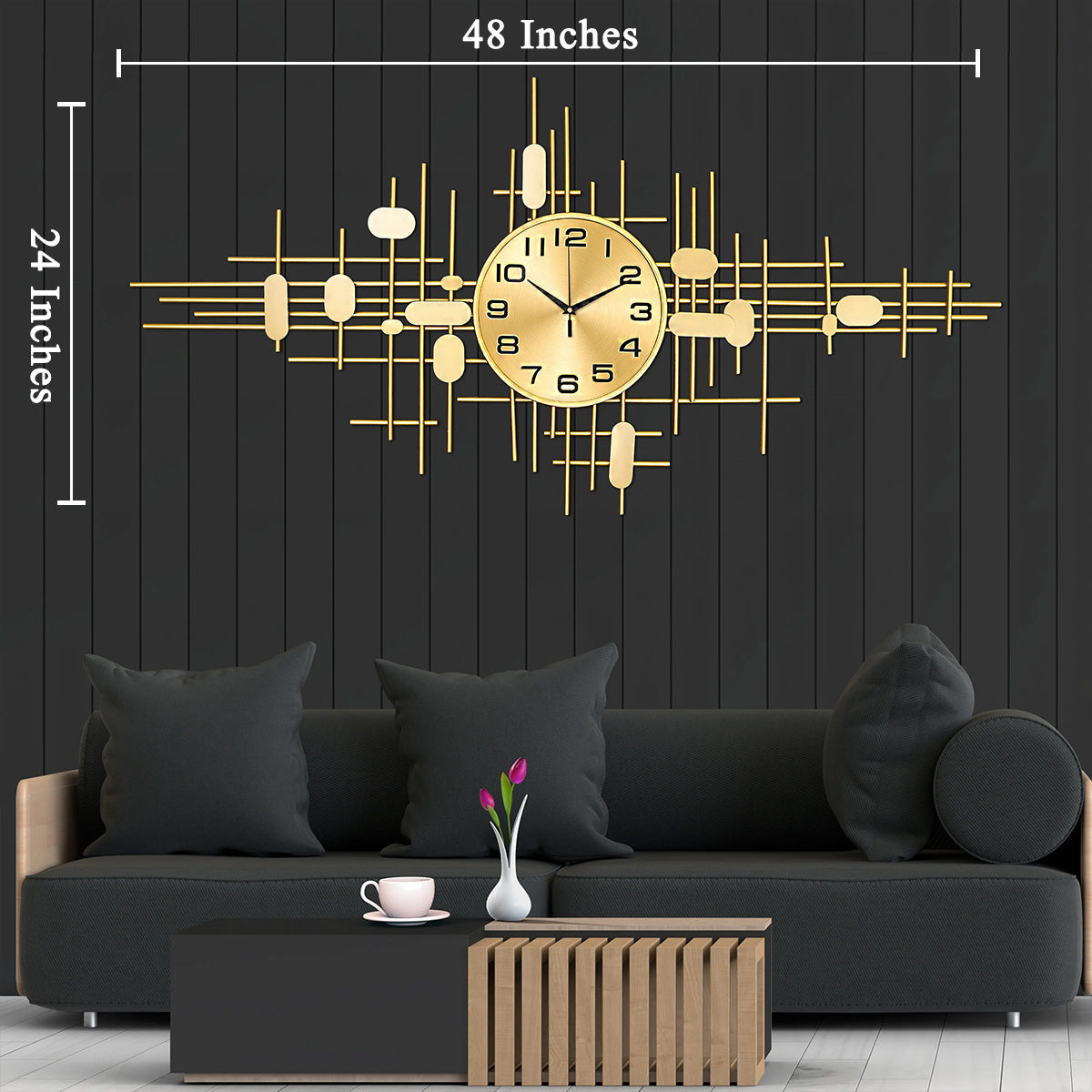 Tempus Terrificus Metal Wall Art Clock & Panel Buy Wall Clock Online