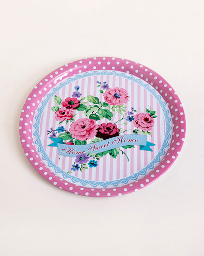"Home Sweet Home" Round Serving Tray - Set Of 2
