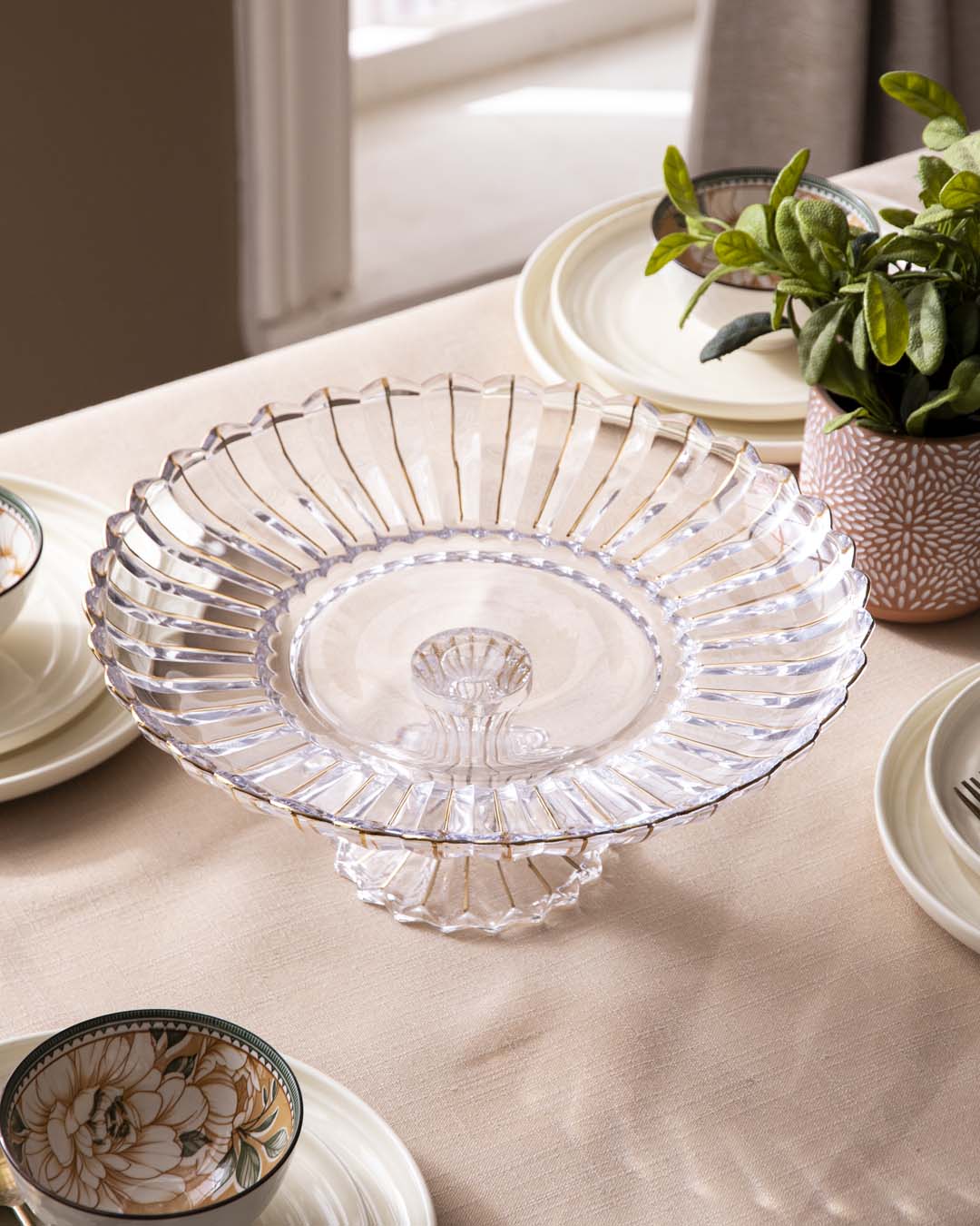 Majestic Footed Glass Platter