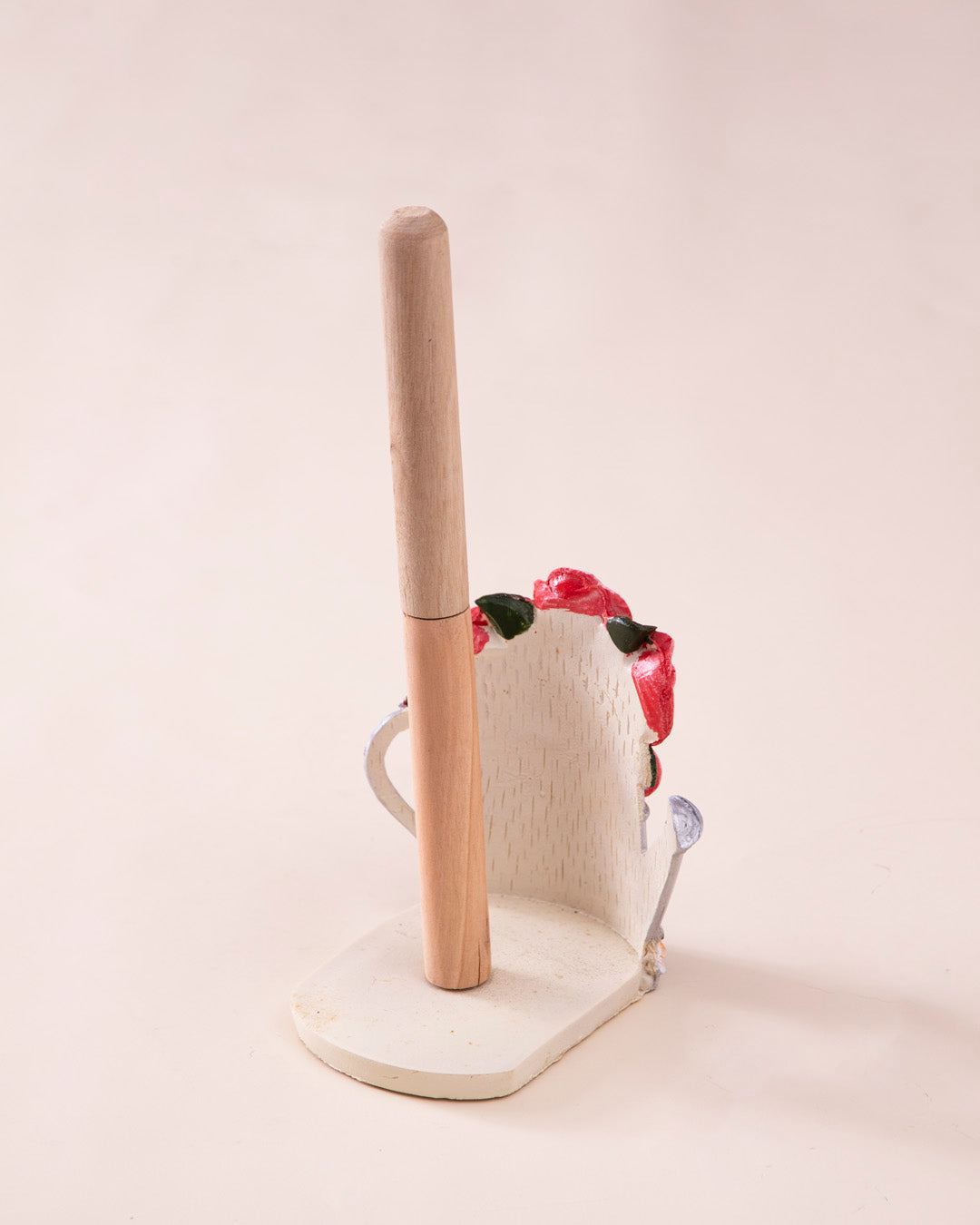 Floral Paper Towel Holder - Pink