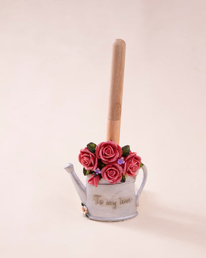 Floral Paper Towel Holder - Pink