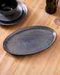 Sunburst Glaze Ceramic Platter