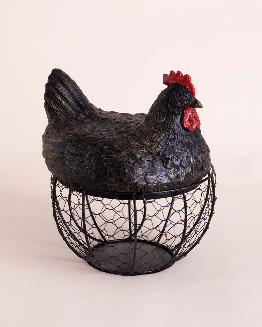 Rooster Egg Basket - Black