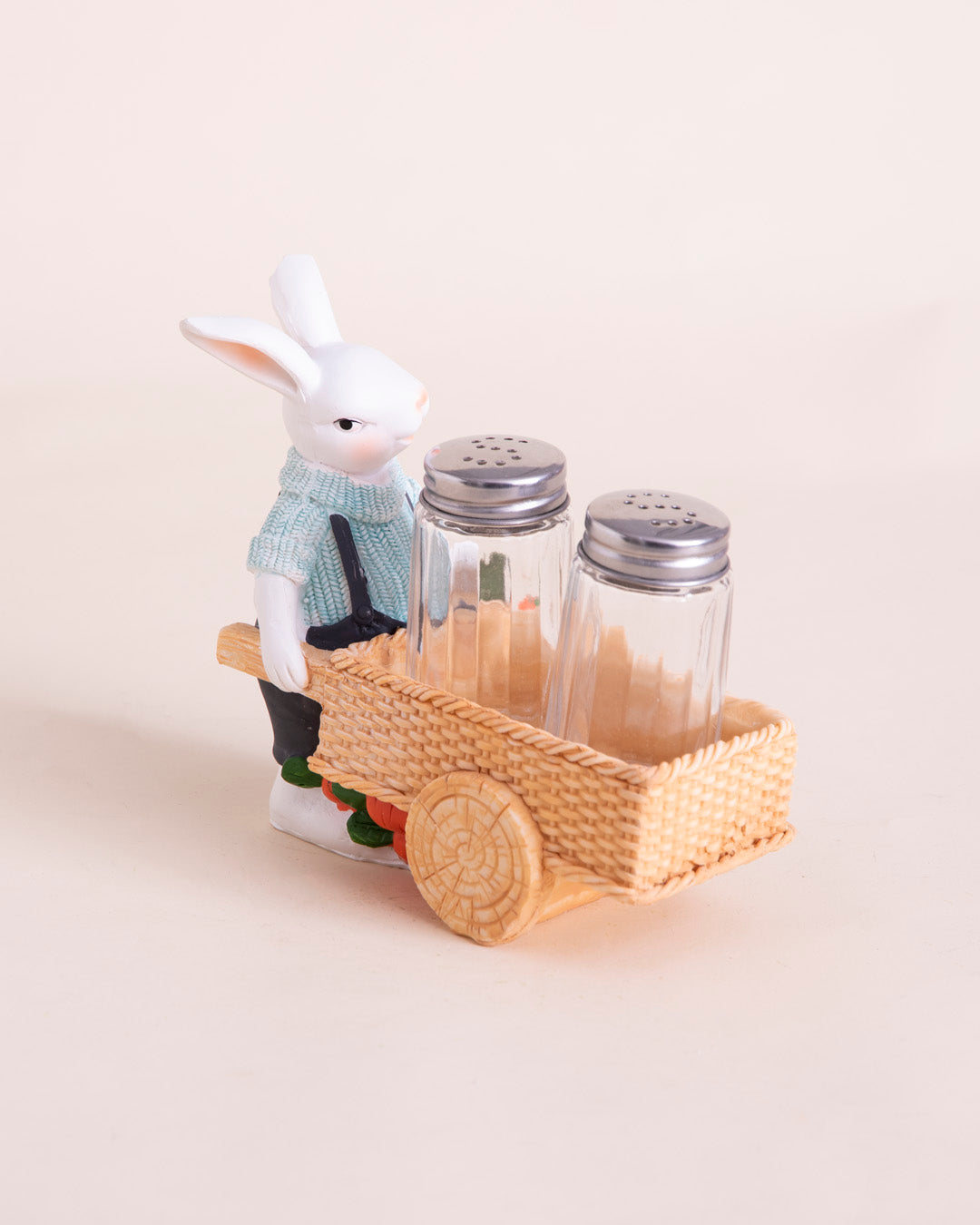 Bunny’s Garden Salt & Pepper Shaker Set - Blue