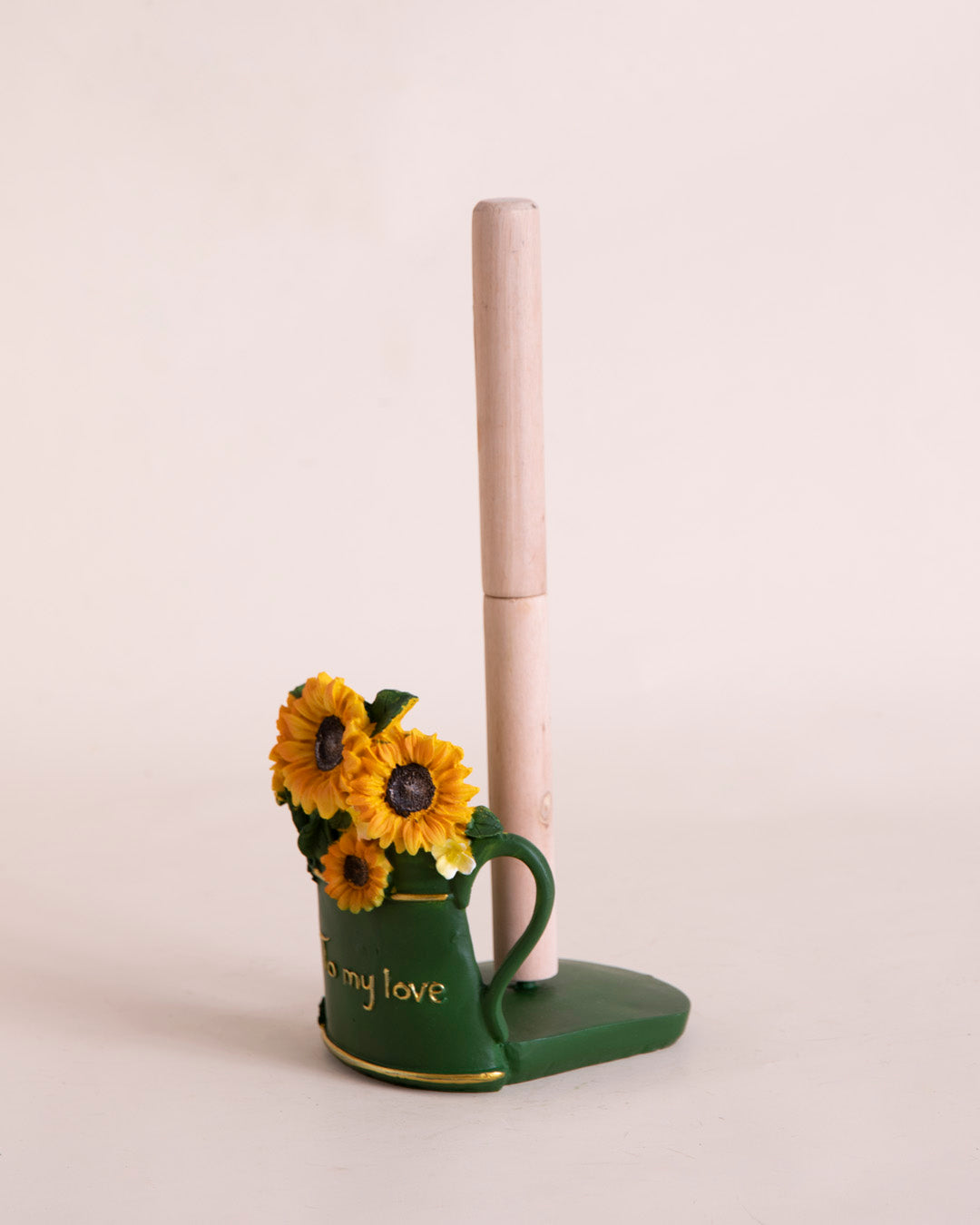 Floral Paper Towel Holder - Green