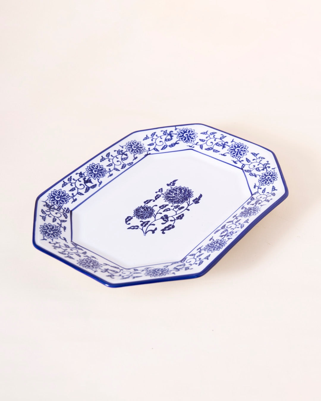 Vintage Blue & White Platter - Large