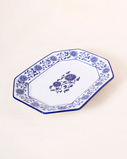 Vintage Blue & White Platter - Large