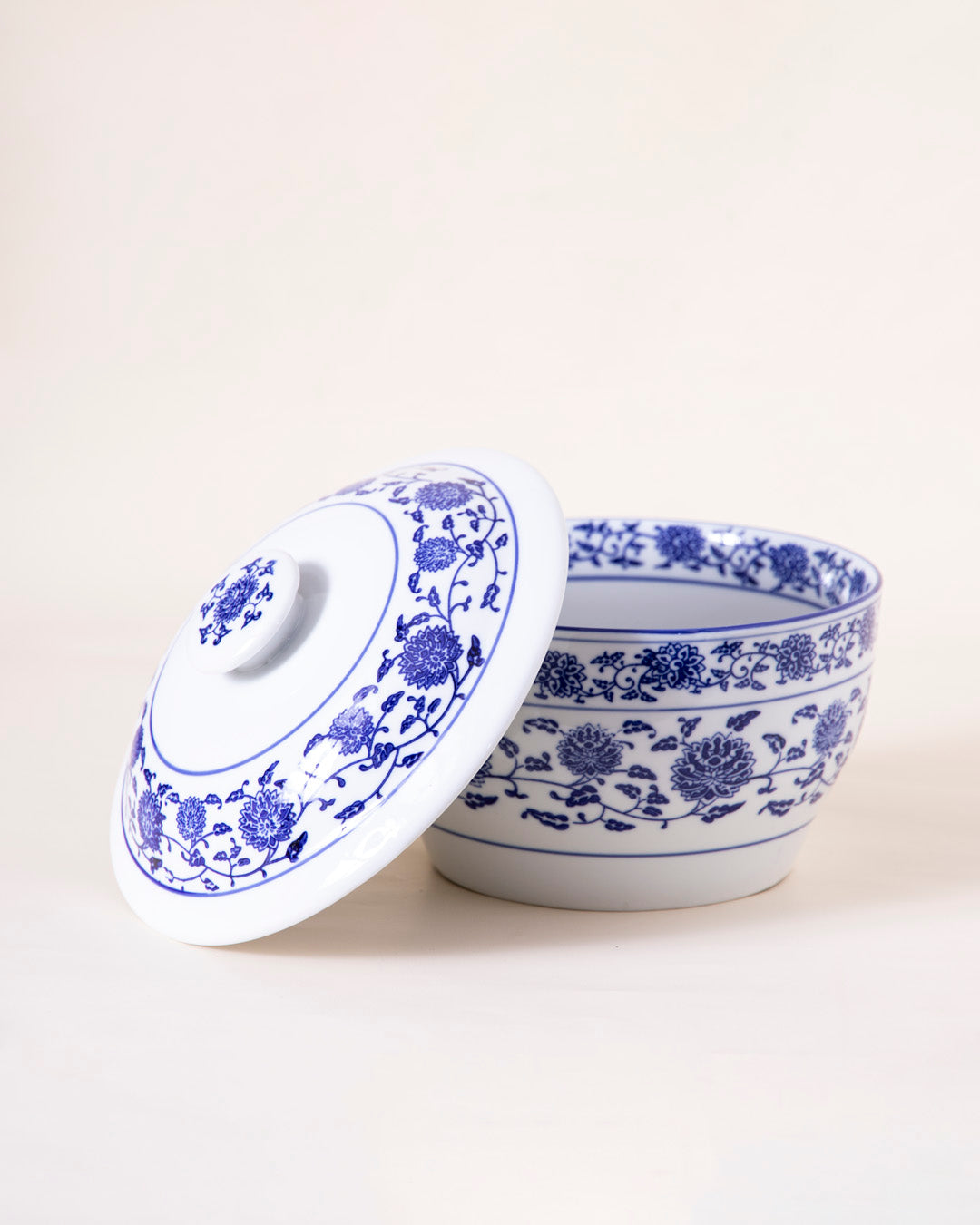 Vintage Blue & White Casserole With Lid