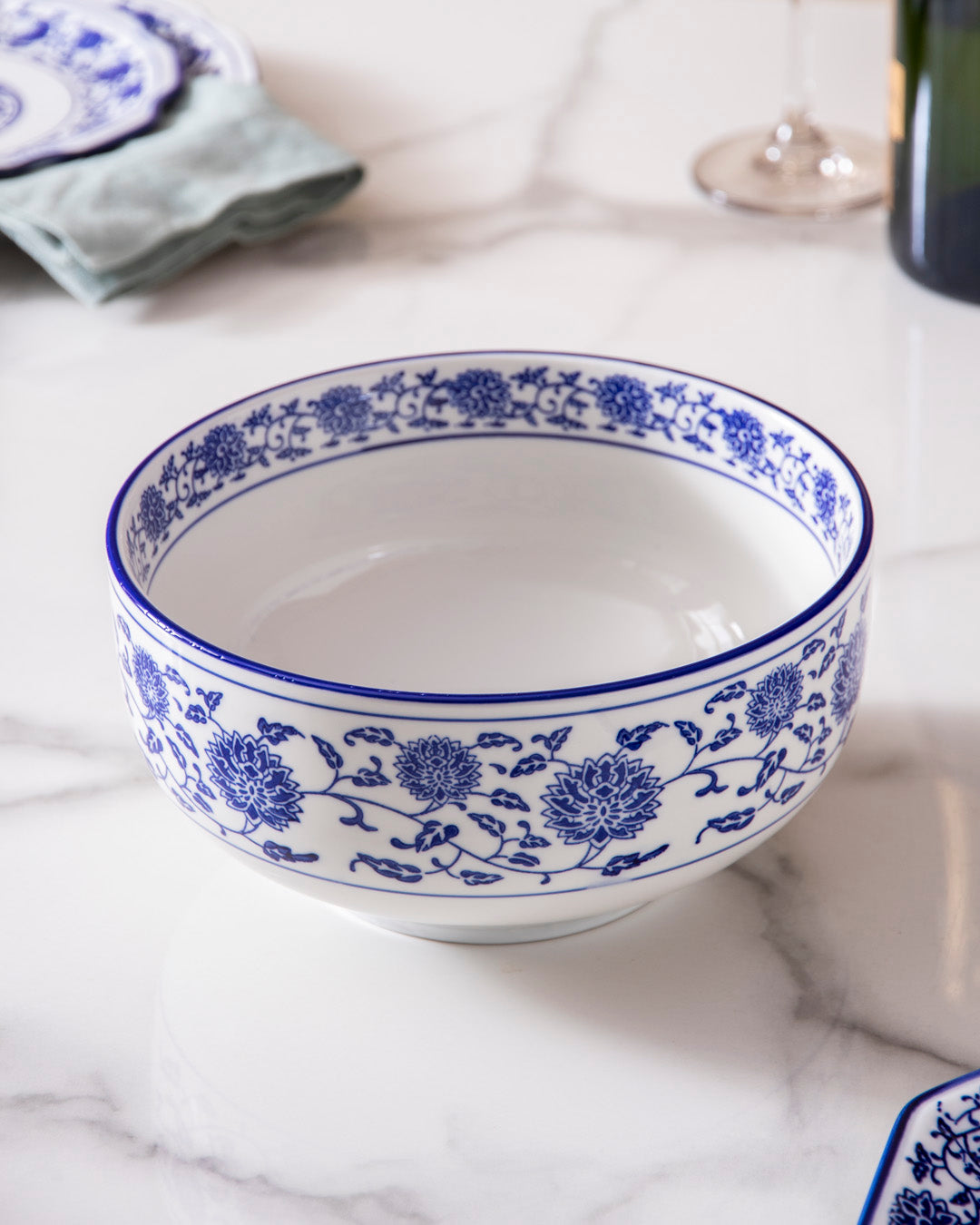 Vintage Blue & White Bowl - Large