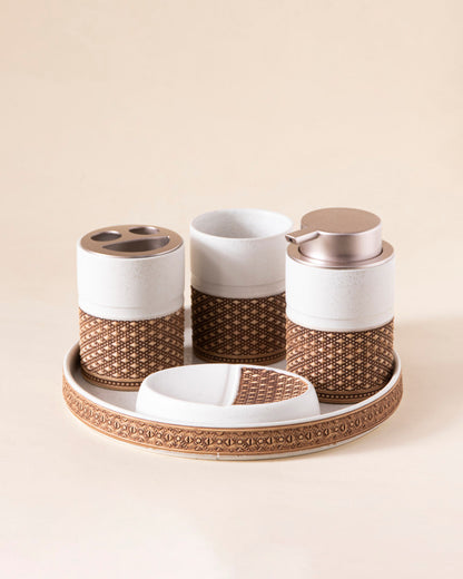Artisan Textured 5-Piece Bath Set - White
