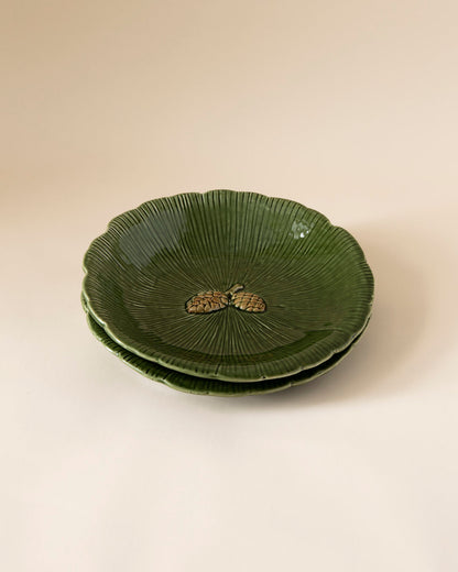 Pinecone Leaf Ceramic Platter