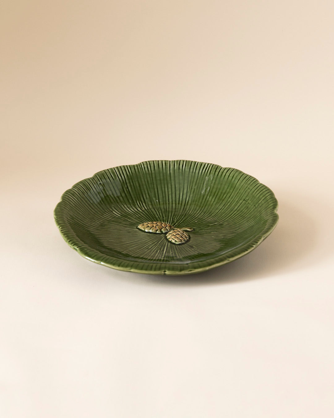 Pinecone Leaf Ceramic Platter