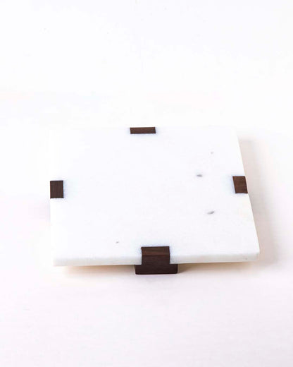White Marble Appetizer Serving Tray - Square