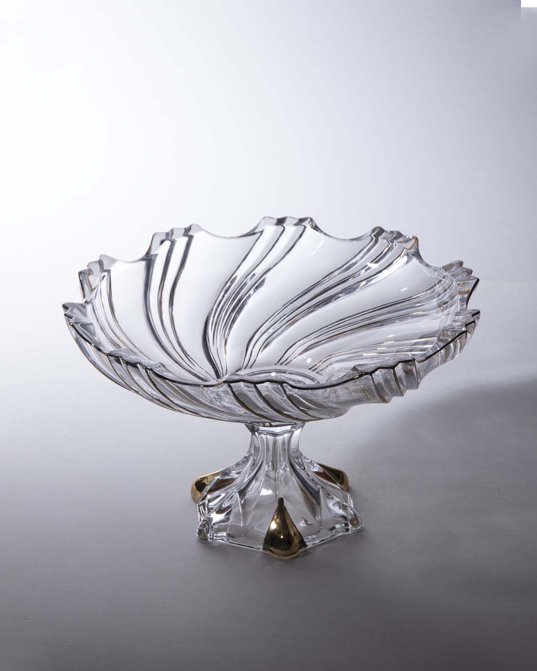 Gold crystal Footed Platter