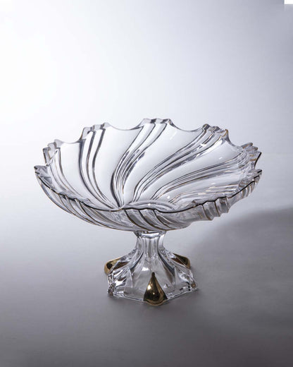 Gold crystal Footed Platter