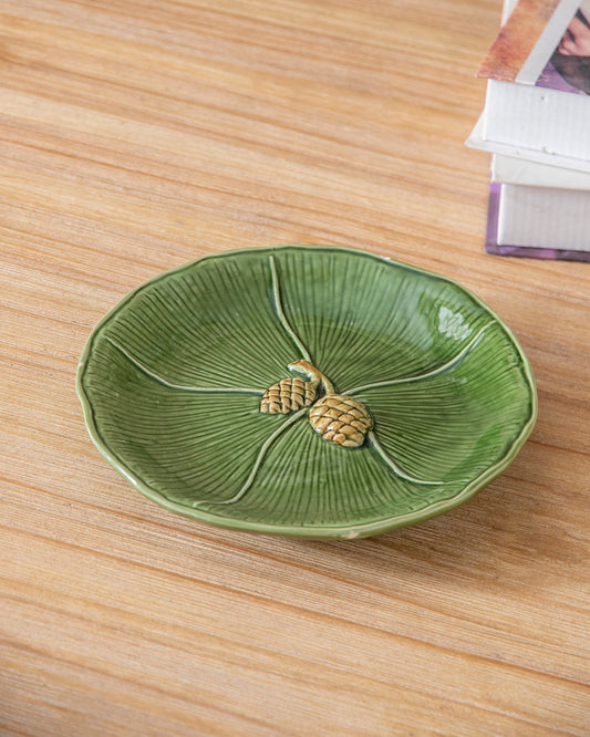 Pinecone Leaf Ceramic Platter