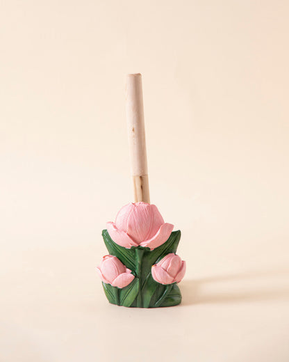 Pink Tulip Tissue Holder