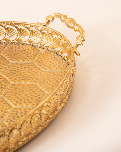Oval Honeycomb Serving Tray - Small