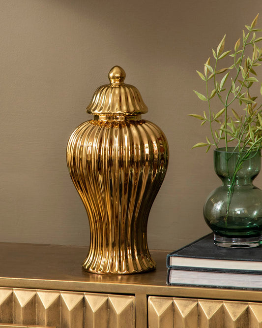 Golden Harmony Lidded Jar - Medium