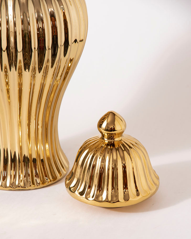 Golden Harmony Lidded Jar - Medium