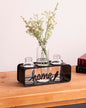 Rustic Home Glass Vase Set With Metal Stand