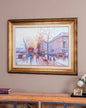 'Paris Cityscape' Handmade Oil Painting - 34x46 Inch