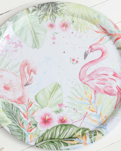 'Flamingo' Round Serving Tray - Set Of 2