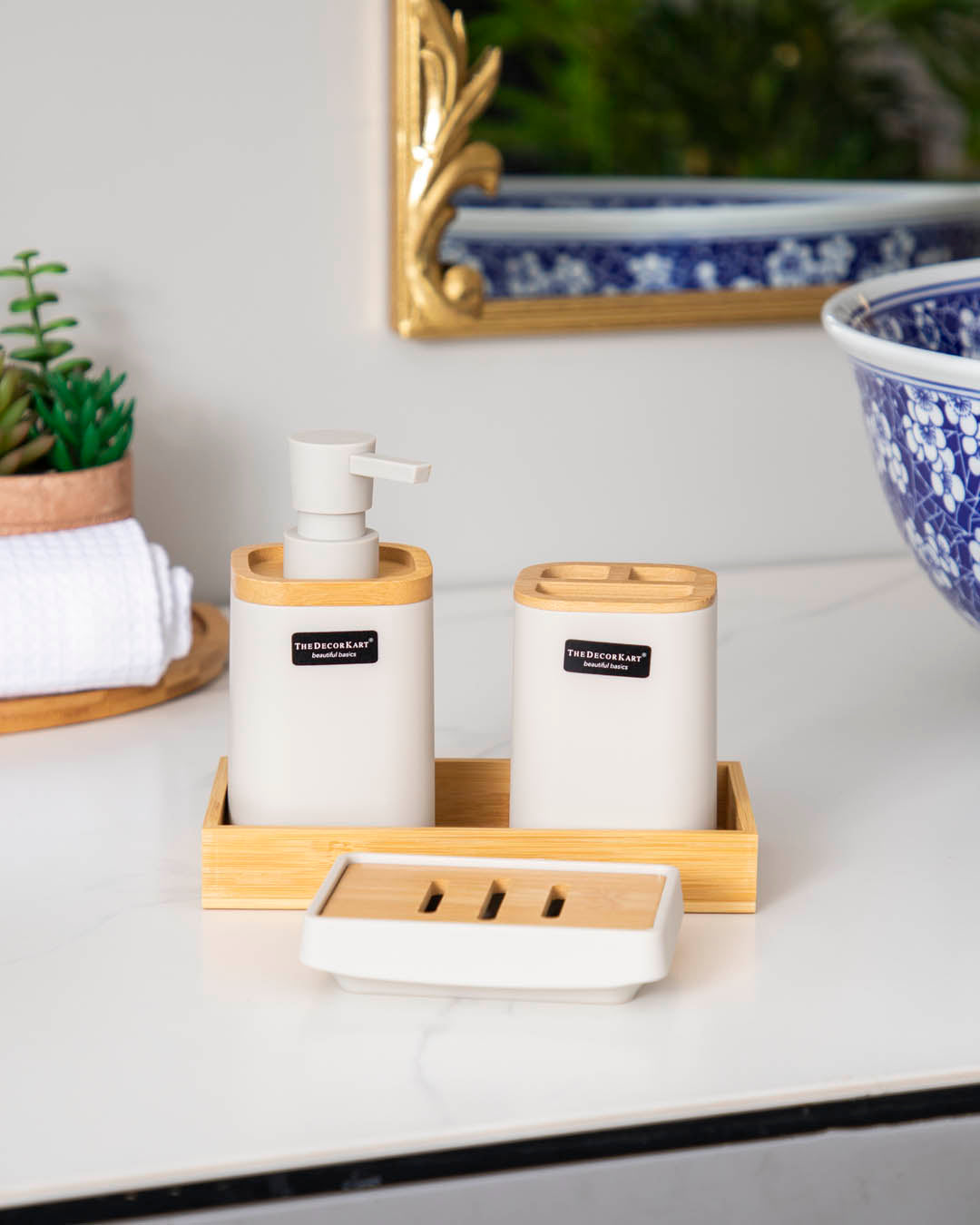 Delightful 4 Piece Bathroom Set - White