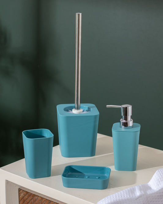 Delightful 4 Piece Bathroom Accessory - Blue