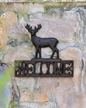 Deer Welcome Cast Iron Wall Mount