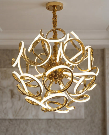 Regal Spiral Loop Chandelier