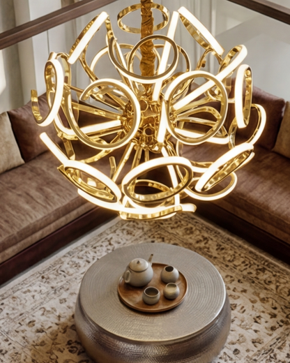 Regal Spiral Loop Chandelier