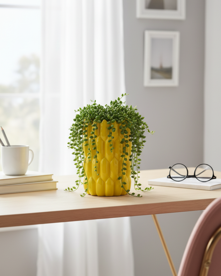 Banana Bunch Ceramic Vase - Small