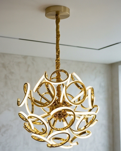 Regal Spiral Loop Chandelier