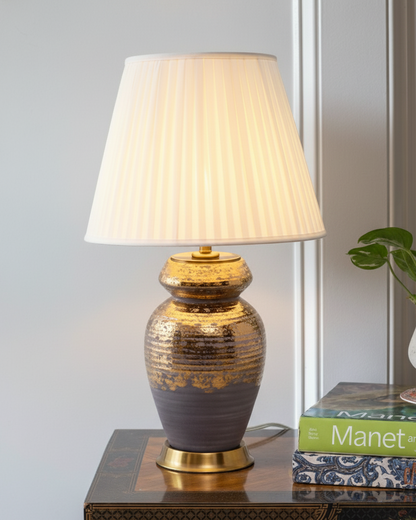Amber Mist Artisan Table Lamp