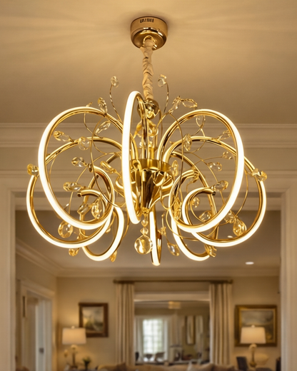 Royal Vine Loop Chandelier - Gold