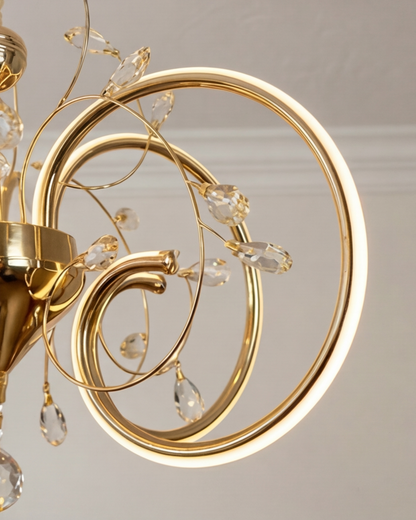Royal Vine Loop Chandelier - Gold