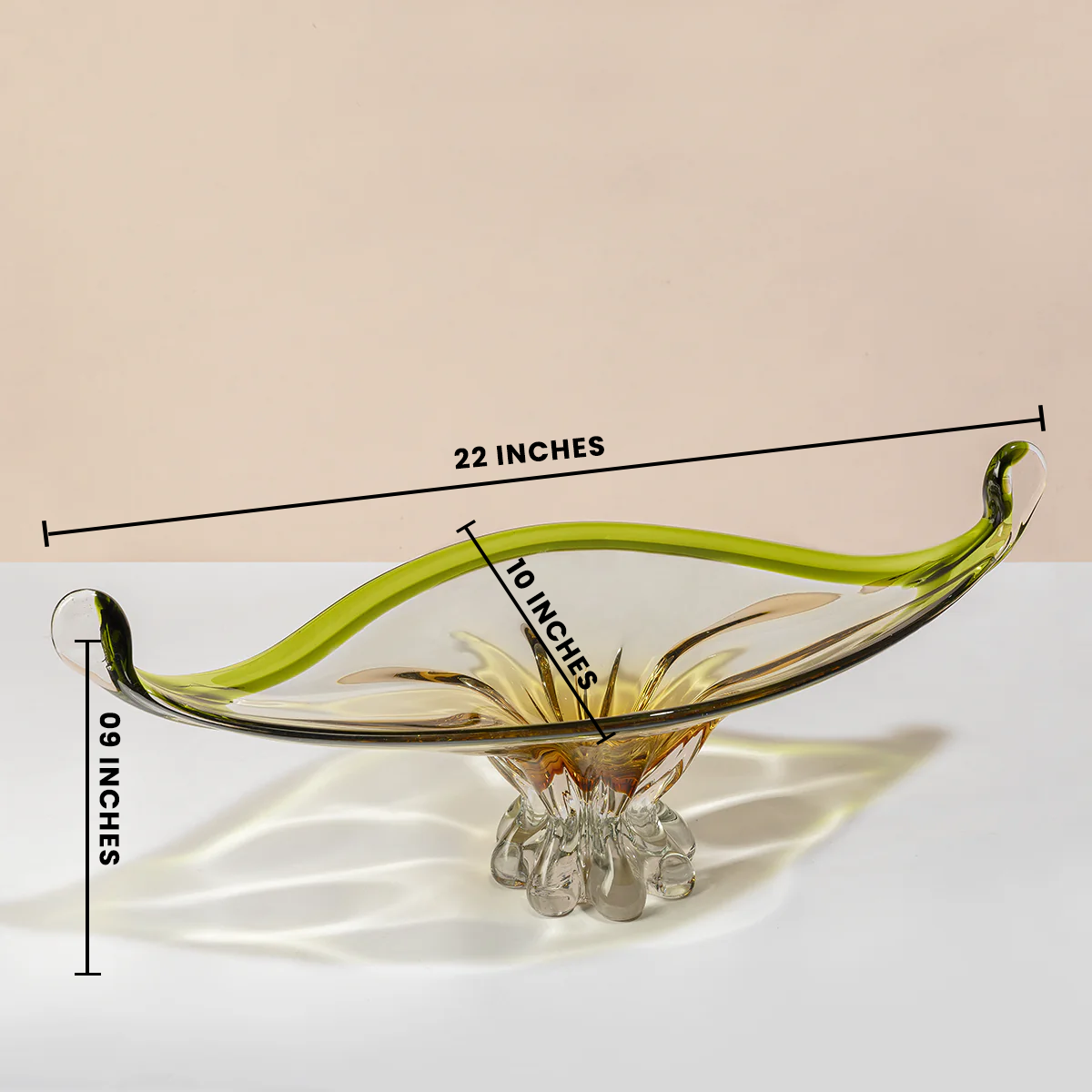 Crystal Cascade Handblown Glass Vase & Home Decoration Items