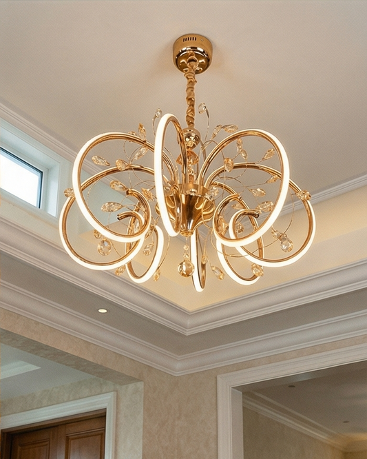 Royal Vine Loop Chandelier - Rose Gold