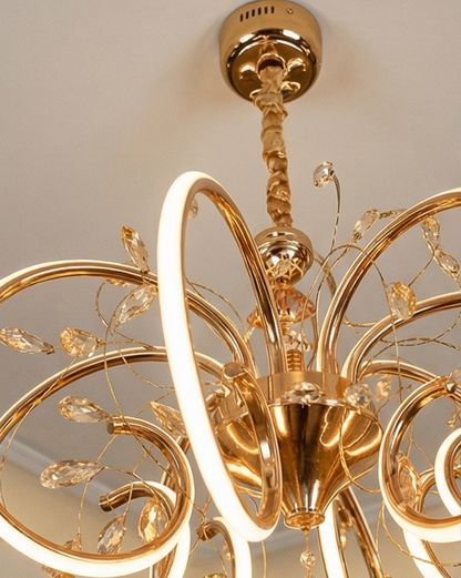 Royal Vine Loop Chandelier - Rose Gold