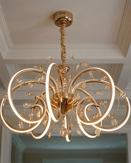 Royal Vine Loop Chandelier - Rose Gold