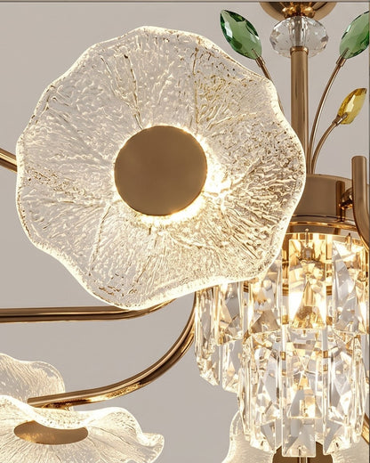 Aurora Petal Crystal LED Chandelier