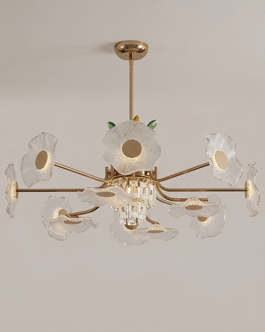 Aurora Petal Crystal LED Chandelier