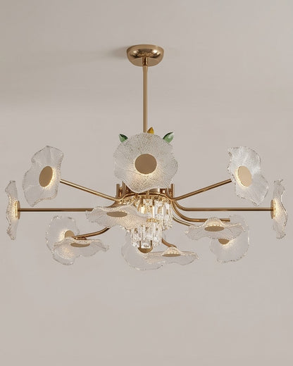 Aurora Petal Crystal LED Chandelier