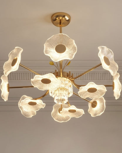 Aurora Petal Crystal LED Chandelier