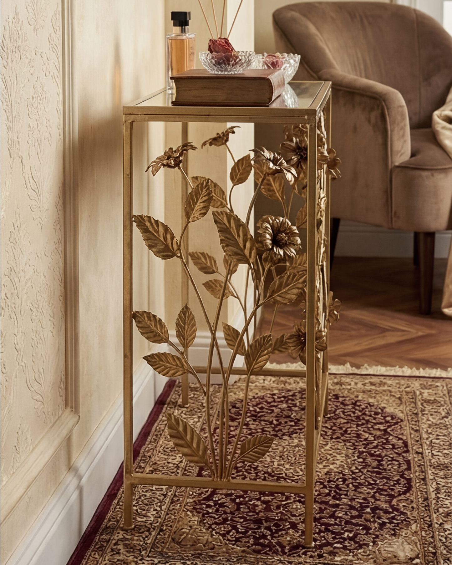 Golden Meadow Console Table