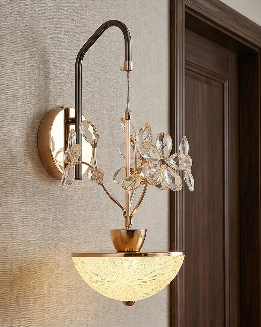 Crystal Daisy LED Wall Light