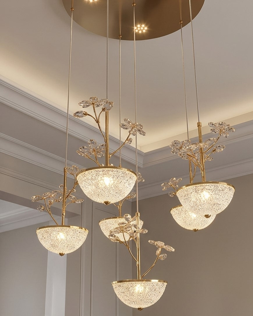 Crystal Daisy LED Chandelier